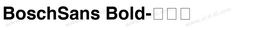 BoschSans Bold字体转换